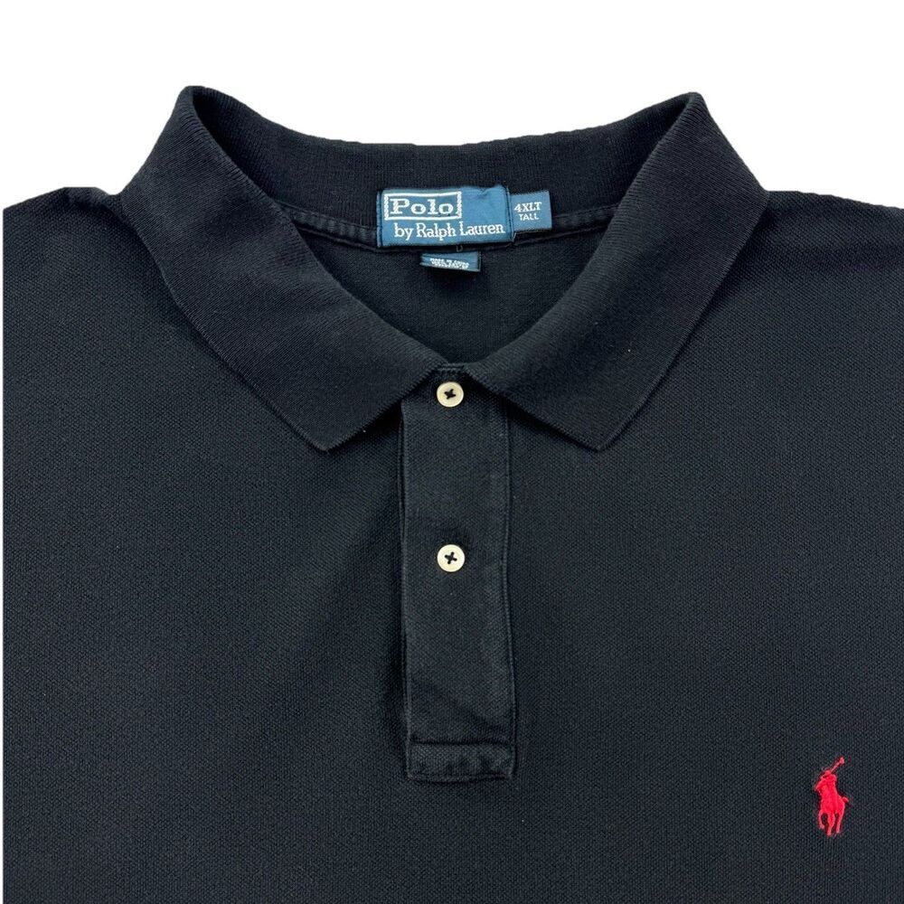 Polo Ralph Lauren Black Polo Shirt 4XLT Red Pony Preppy Classic Old Money Casual